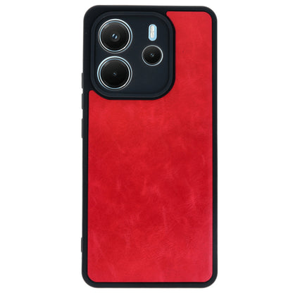 Redmi Note 14 4G Kılıf Aras Deri Kapak - Kırmızı