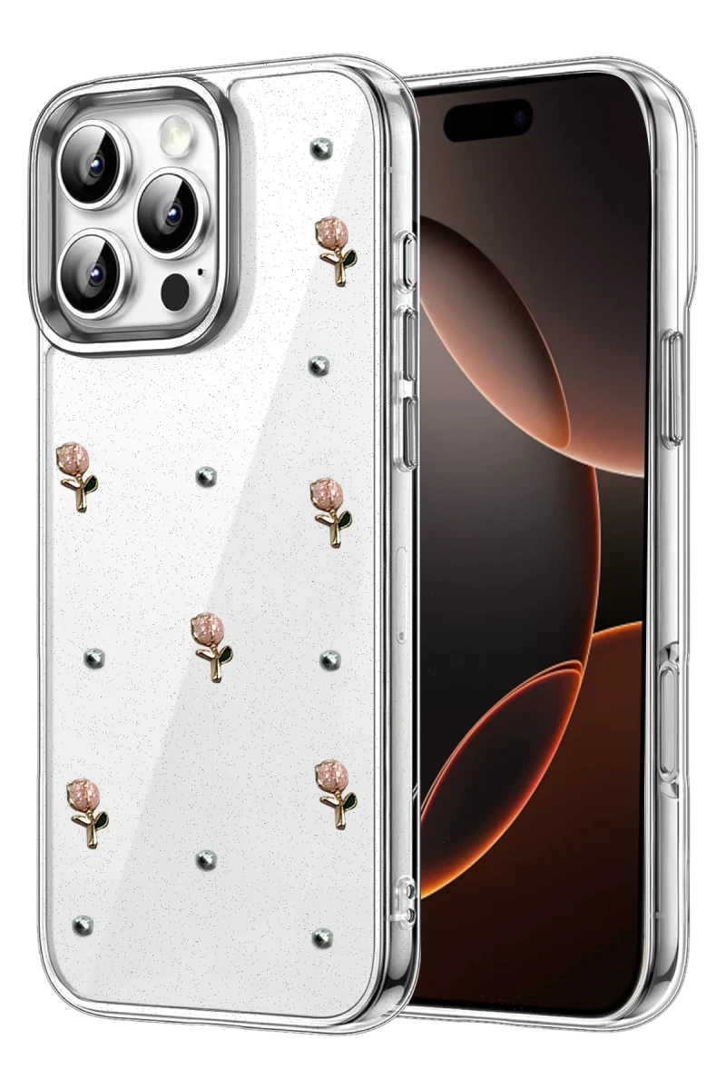 iPhone 16 Pro Max Fiyonk Desenli Kapak - Desen 6