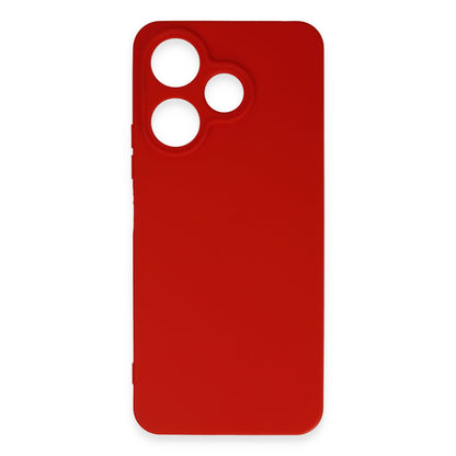 Redmi 13 4G Kılıf First Silikon - Kırmızı