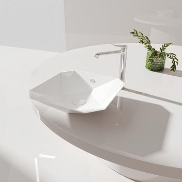 Elmas Beyaz Deliksiz 40 cm Lavabo ile Estetik