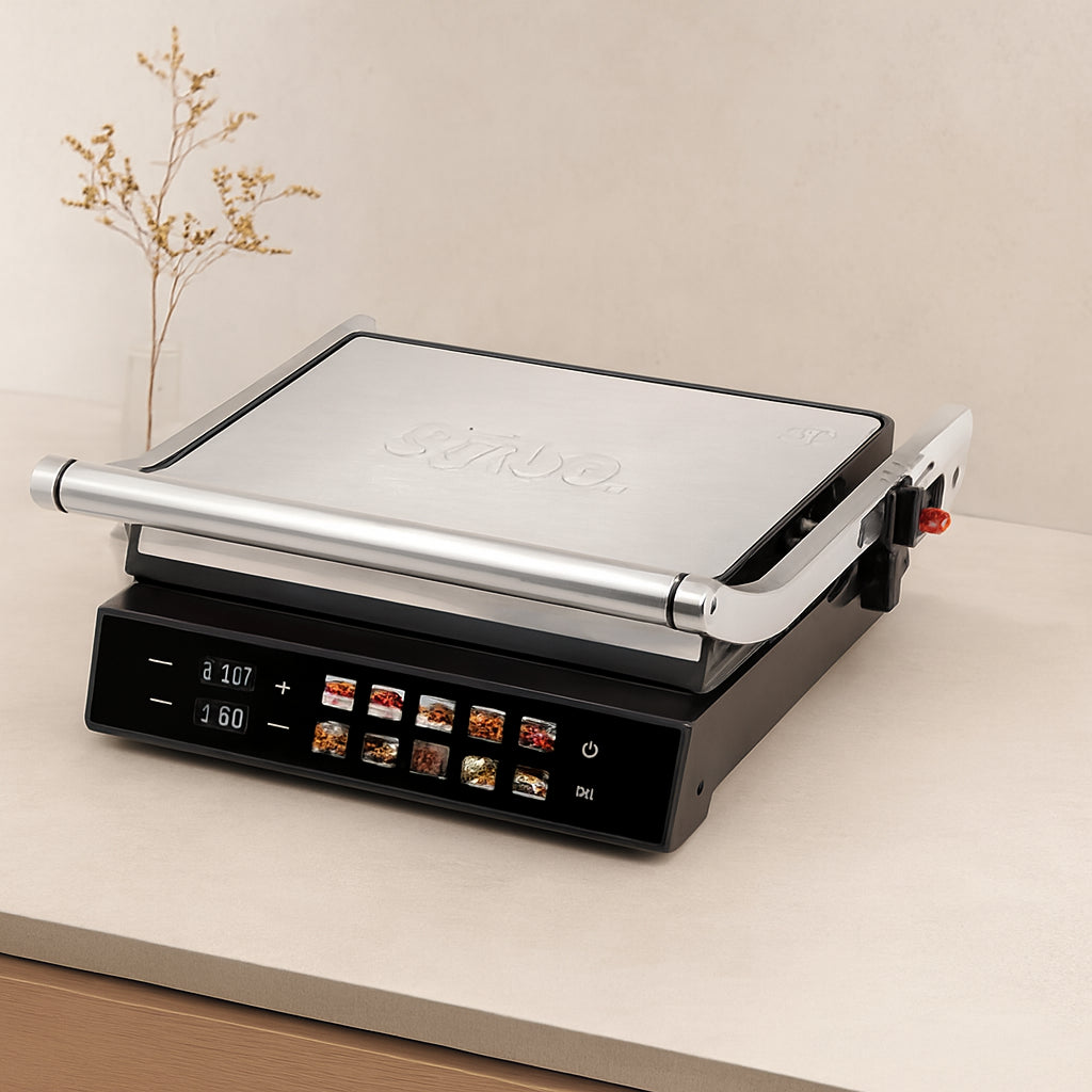 Izgara ve Tost Makinesi 4 Dilim 2000W Yapışmaz Dokunmatik