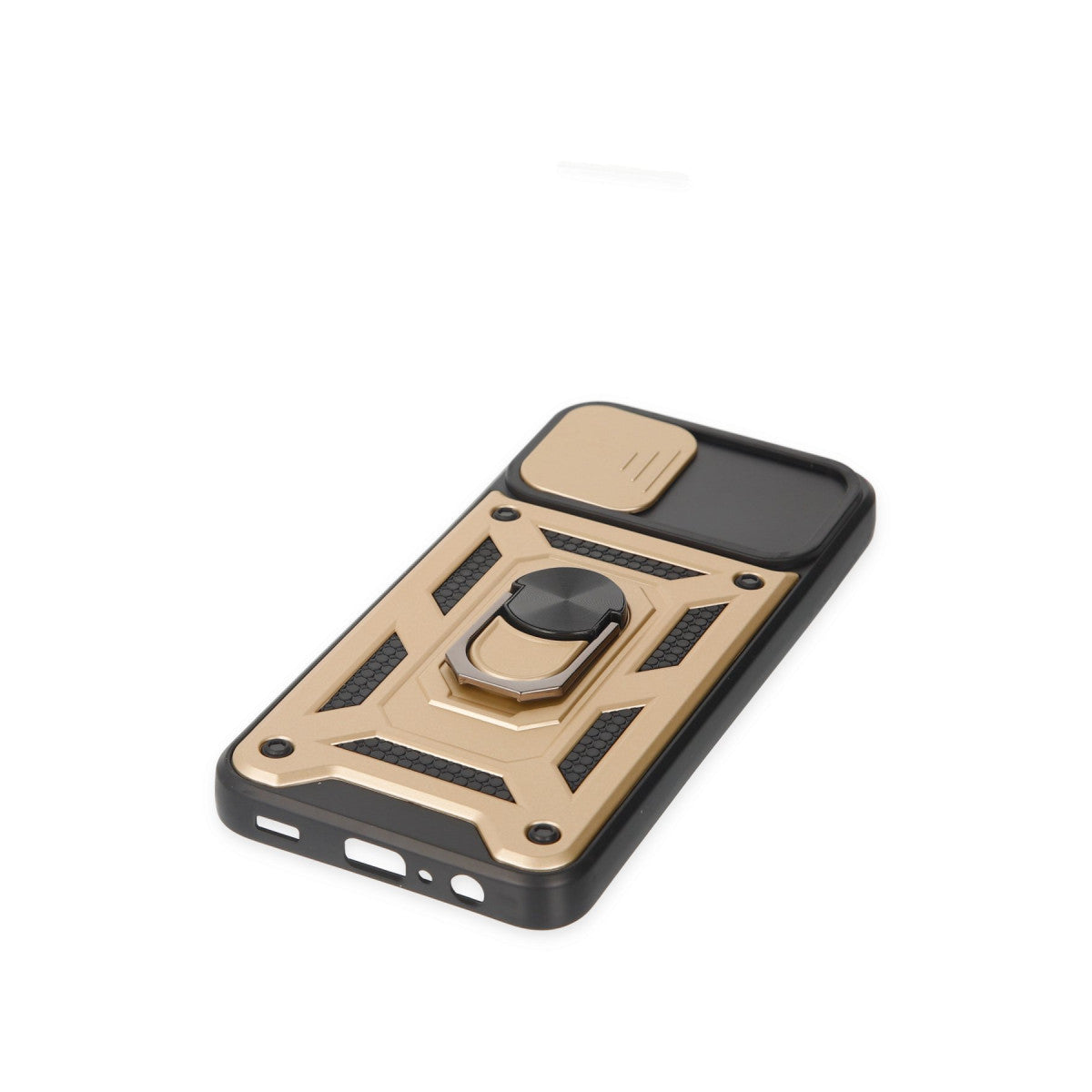 Galaxy A03 Kılıf Pars Lens Yüzüklü Silikon - Gold