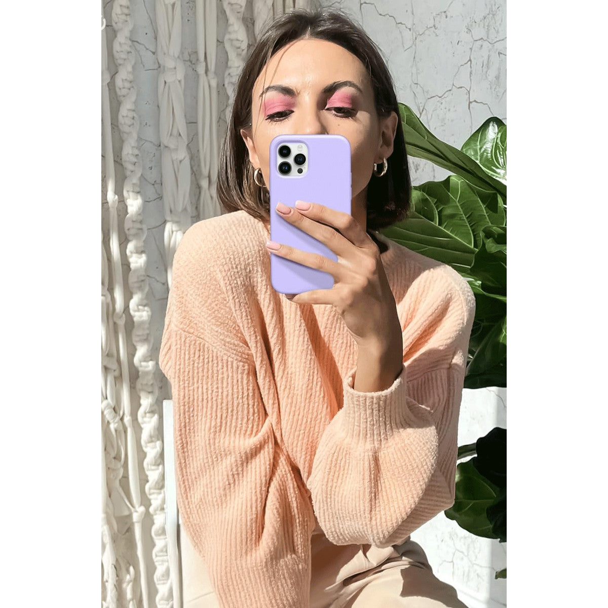iPhone 12 Pro Kılıf First Silikon - Mürdüm