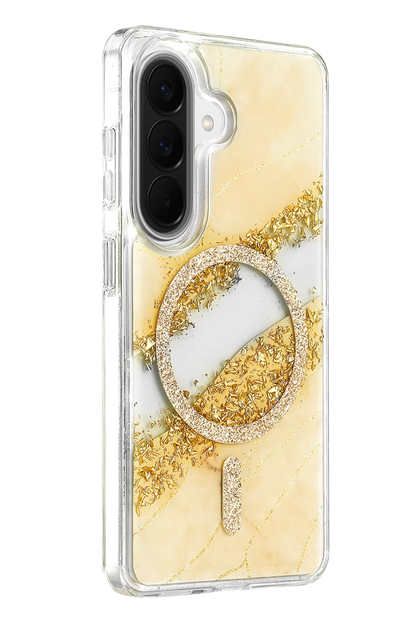 Onegif Galaxy A57 5G Lotus Simli Magsafe Kapak - Gümüş