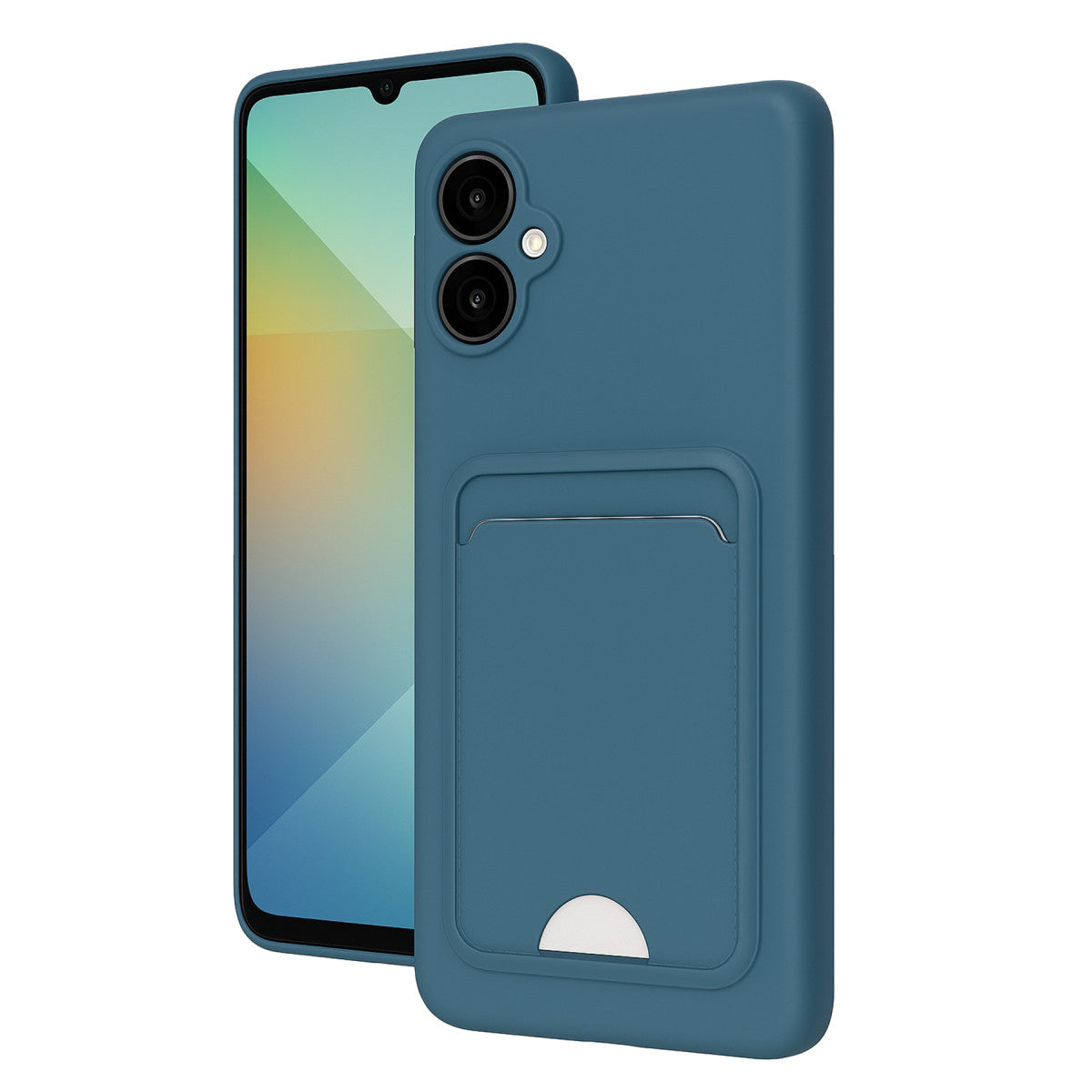 Galaxy A06 Kılıf Kelvin Kartvizitli Silikon - Mavi