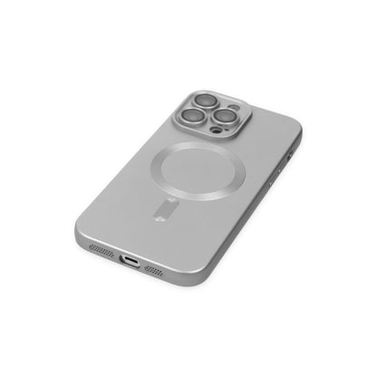 iPhone 13 Pro Max Kılıf Moshi Lens Magneticsafe Silikon - Gümüş