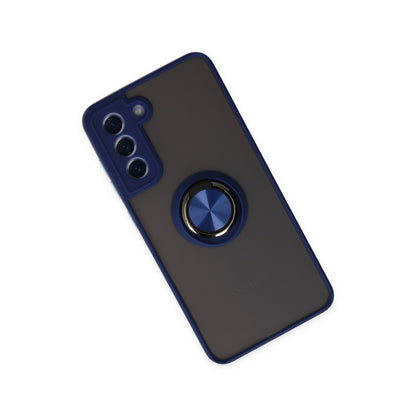 Galaxy S21 FE Kılıf Montreal Yüzüklü Silikon Kapak - Lacivert