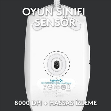 Logitech G G102 LIGHTSYNC RGB Aydınlatmalı 8.000 DPI Kablolu Oyuncu Mouse?