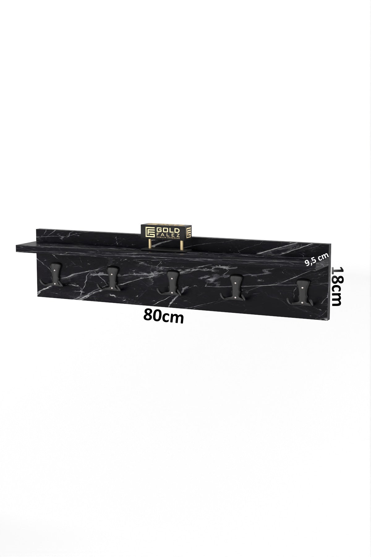 Duvar Askılığı Siyah 80 cm
