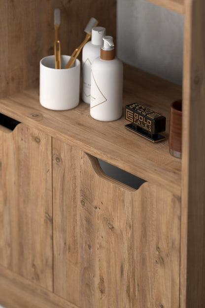 Çok Amaçlı Banyo Dolabı Kahverengi