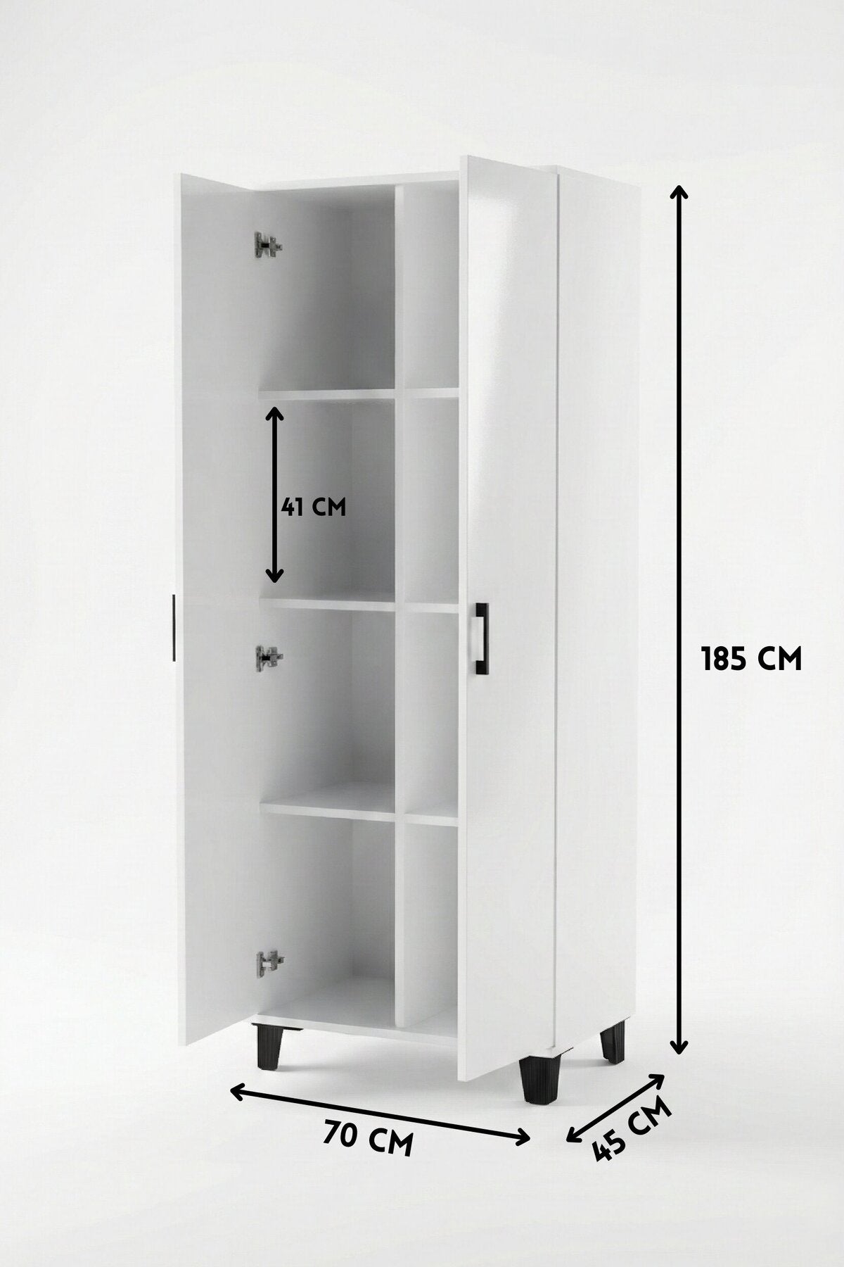 8 Gözlü Kiler Dolabı Beyaz 70 cm