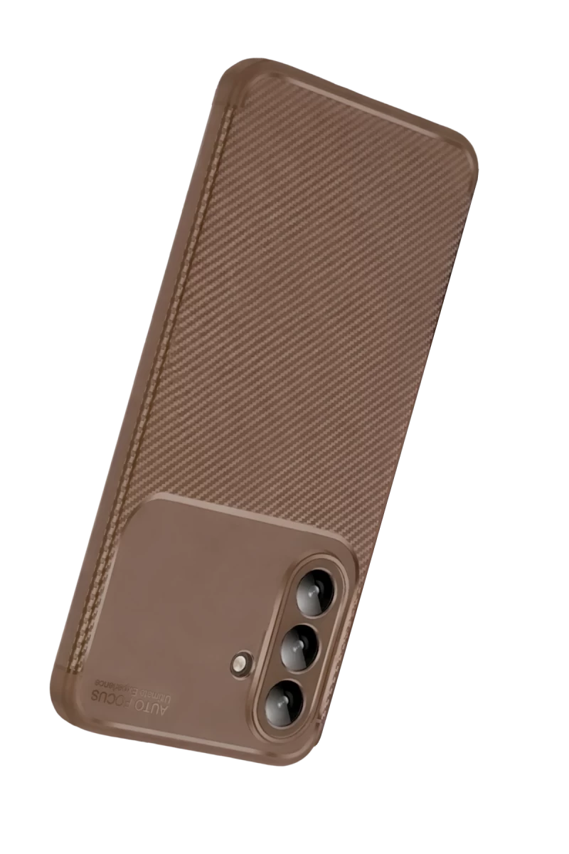 Galaxy A27 5G Auto Focus Karbon Kapak - Kahverengi