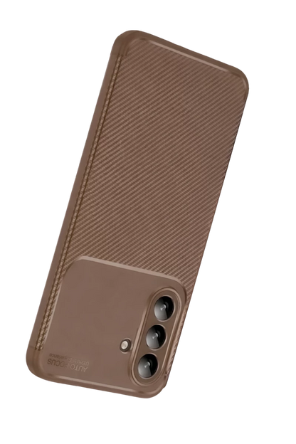 Galaxy A27 5G Auto Focus Karbon Kapak - Kahverengi