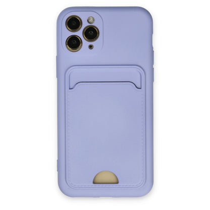 iPhone 11 Pro Kılıf Kelvin Kartvizitli Silikon - Lila
