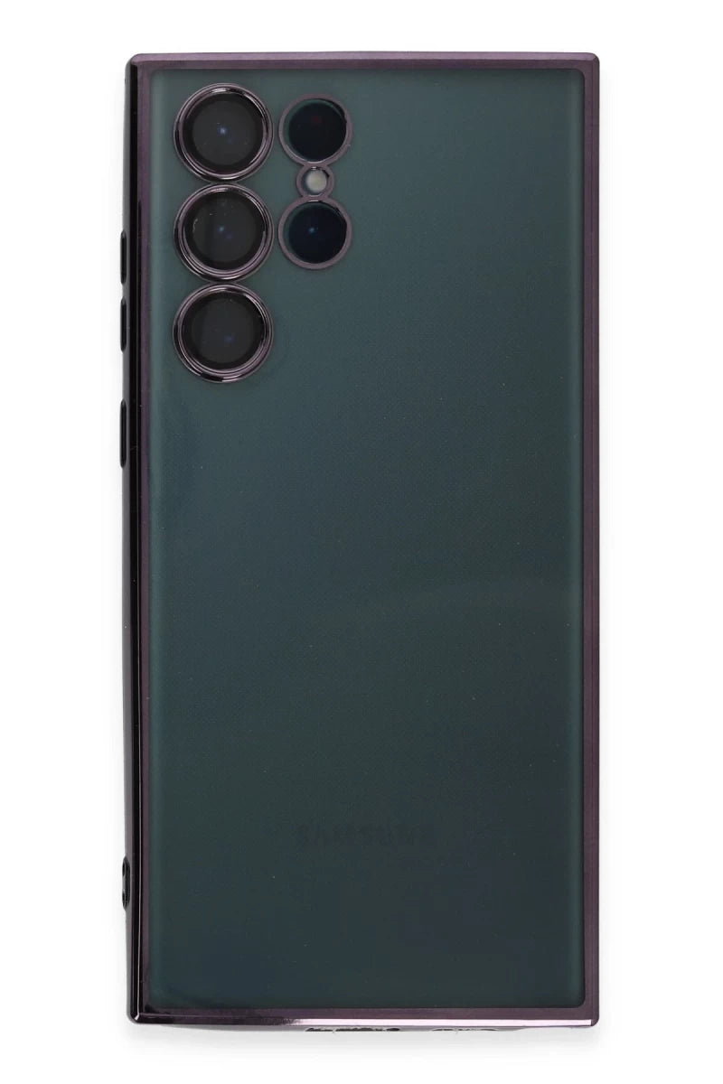 Galaxy S22 Ultra Kılıf Razer Lensli Silikon - Mor