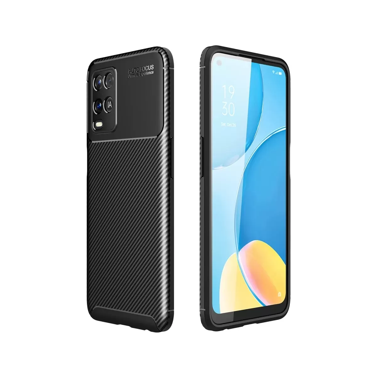 A54 4G Kılıf Auto Focus Karbon Kapak - Siyah