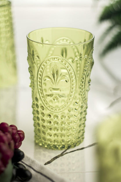 Akrilik Yeşil Tekli Uzun Bardak & Su Meşrubat Bardağı 750 ml (Büyük Boy & Cam Değildir)