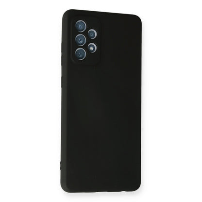 Galaxy A72 Kılıf Nano içi Kadife Silikon - Siyah