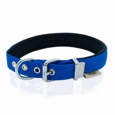Konfor Dokuma Köpek Boyun Tasması Royalblue 2x30 35 Cm