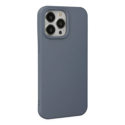 iPhone 14 Pro Kılıf Nano içi Kadife Silikon - Gri