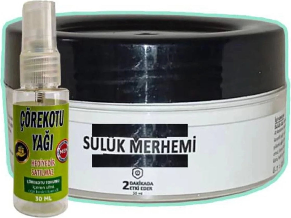 Süper Sülük Merhemi Bakım Kremi 50 Ml+30 ml Çörek Otu Yağ ile