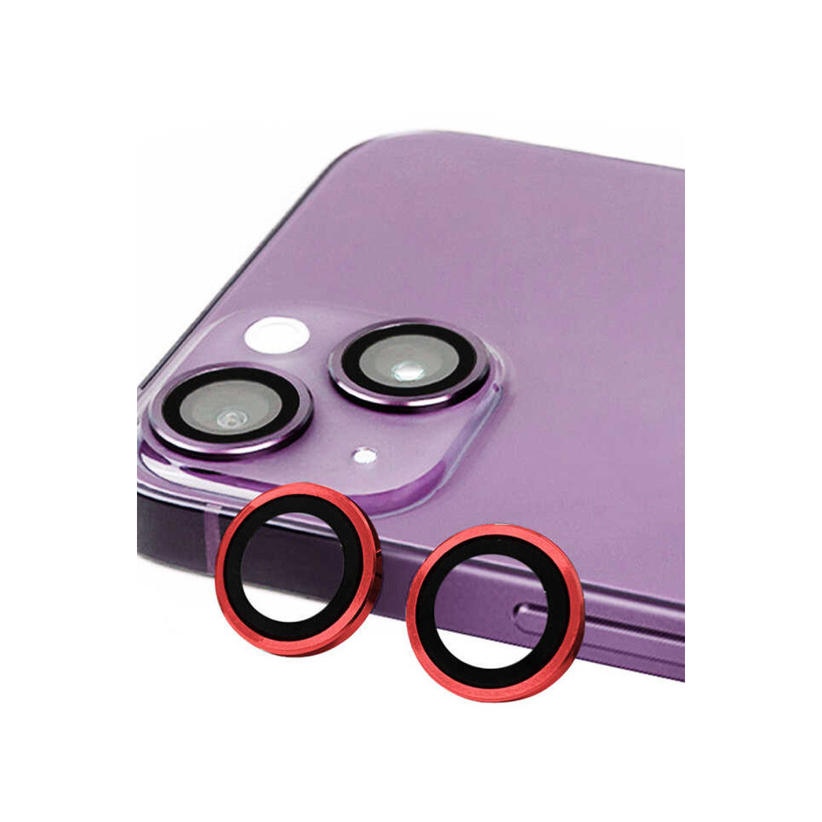 iPhone 13 Raze Metal Kamera Lens - Kırmızı