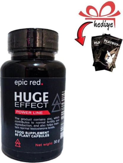 Huge Effect Erkeklere Özel 60lı x 1 Ad +Kayganlaştırıcı Jelle