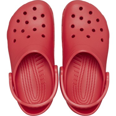 Crocs Classic Unisex Terlik 10001-6WC 10001-6WC003 Kırmızı 45-46 Düz Topuklu Hafif ve Rahat