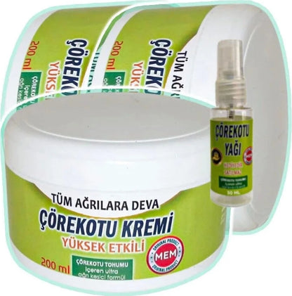 Süper Çörek Otu Bakım Kremi 3X200 Ml+30 ml Çörek Otu Yağı ile