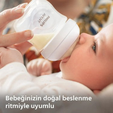 Yenidoğan hediye seti - Doğal tepkili biberon ve emzik