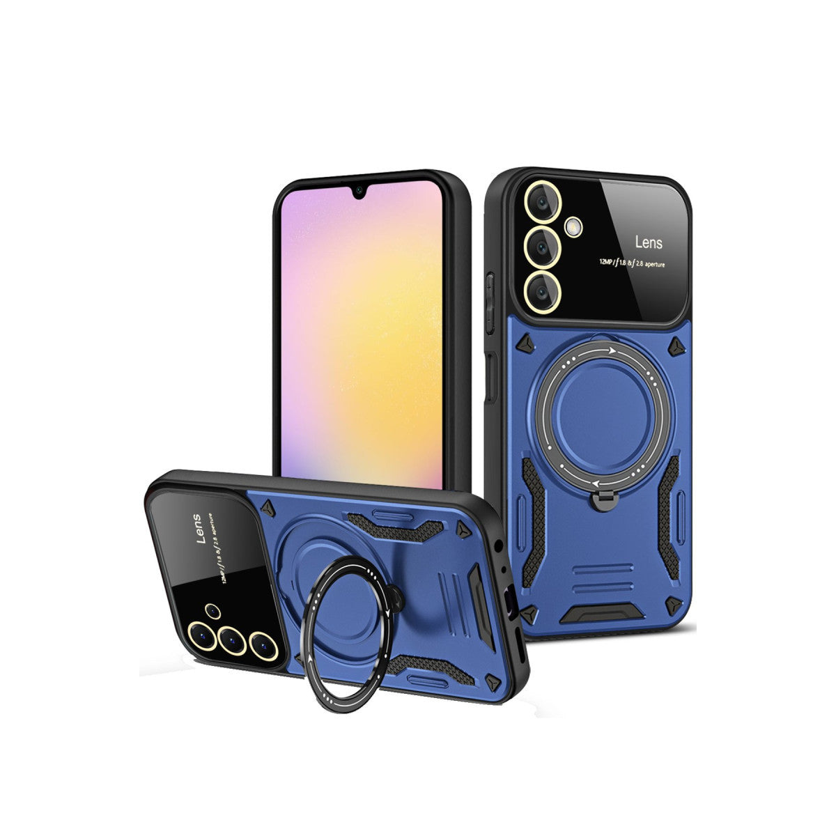 Galaxy A54 5G Kılıf Joy Lens Standlı Kapak - Lacivert