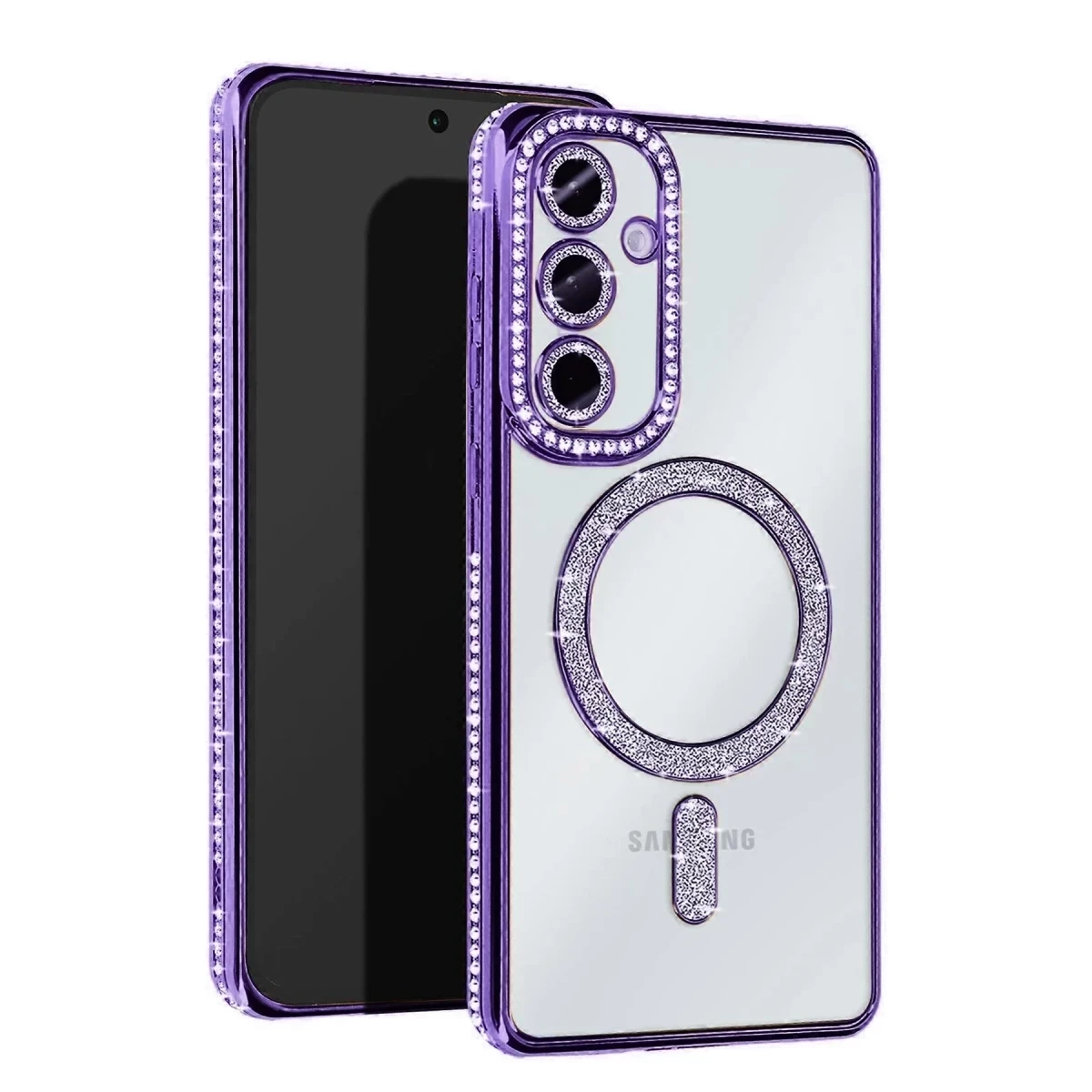Galaxy S24 FE Joke Simli Magneticsafe Kılıf - Derin Mor