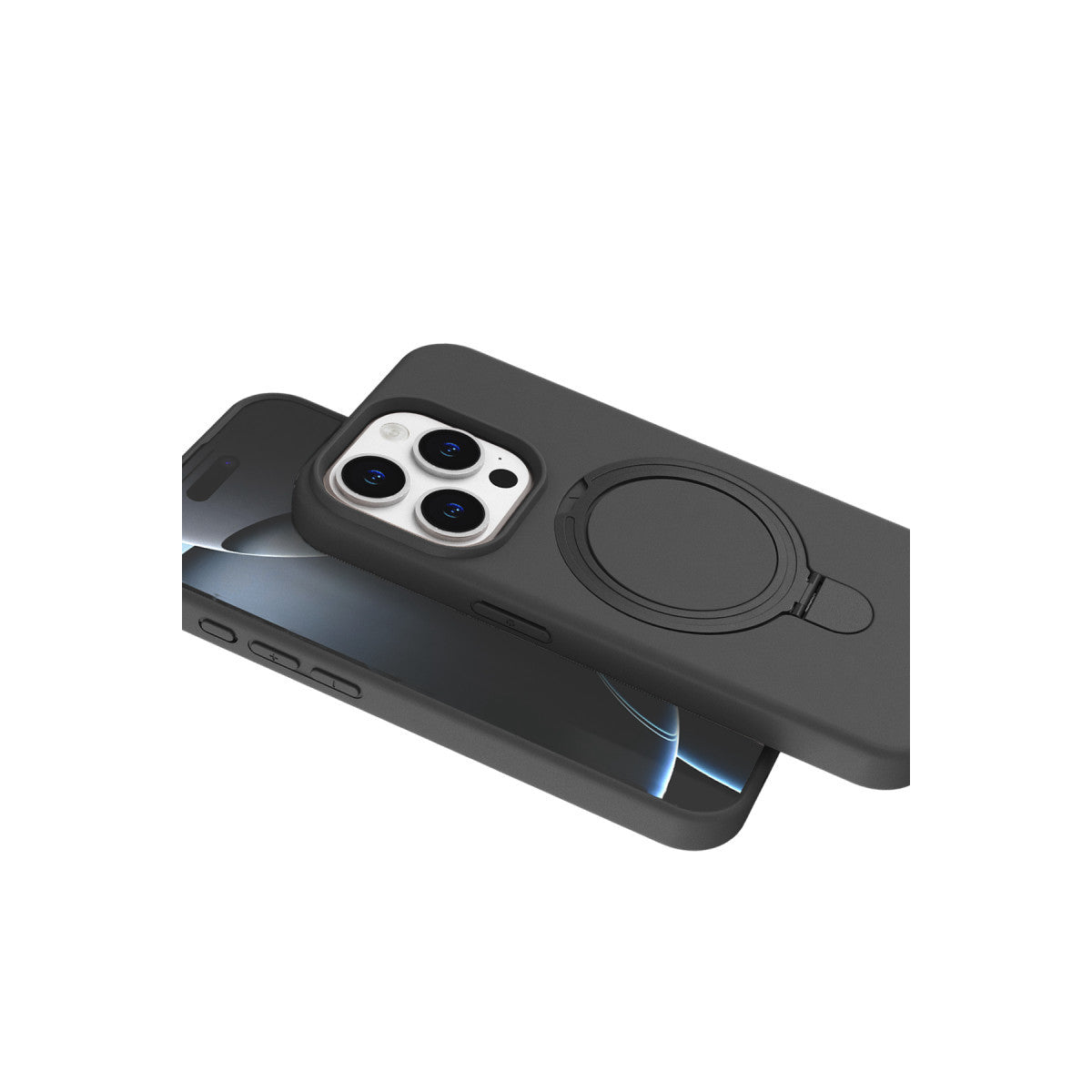 iPhone 14 Pro Max Regal Magsafe Standlı Kapak - Titan Gri
