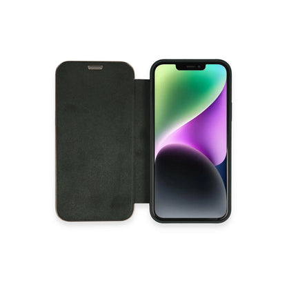 iPhone 12 Kılıf Dolpin Kapaklı - Koyu Yeşil