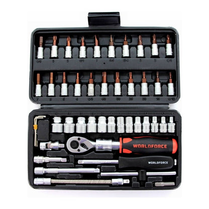 46 Parça 1/4 Lokma Takımı 4-14 mm Profesyonel Set