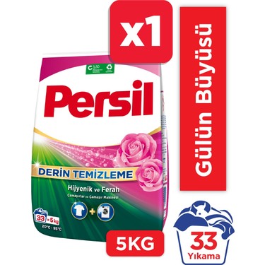 5 kg Gül Aromalı Toz Çamaşır Deterjanı 33 Yıkama