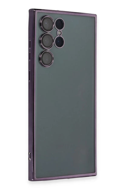 Galaxy S22 Ultra Kılıf Razer Lensli Silikon - Mor
