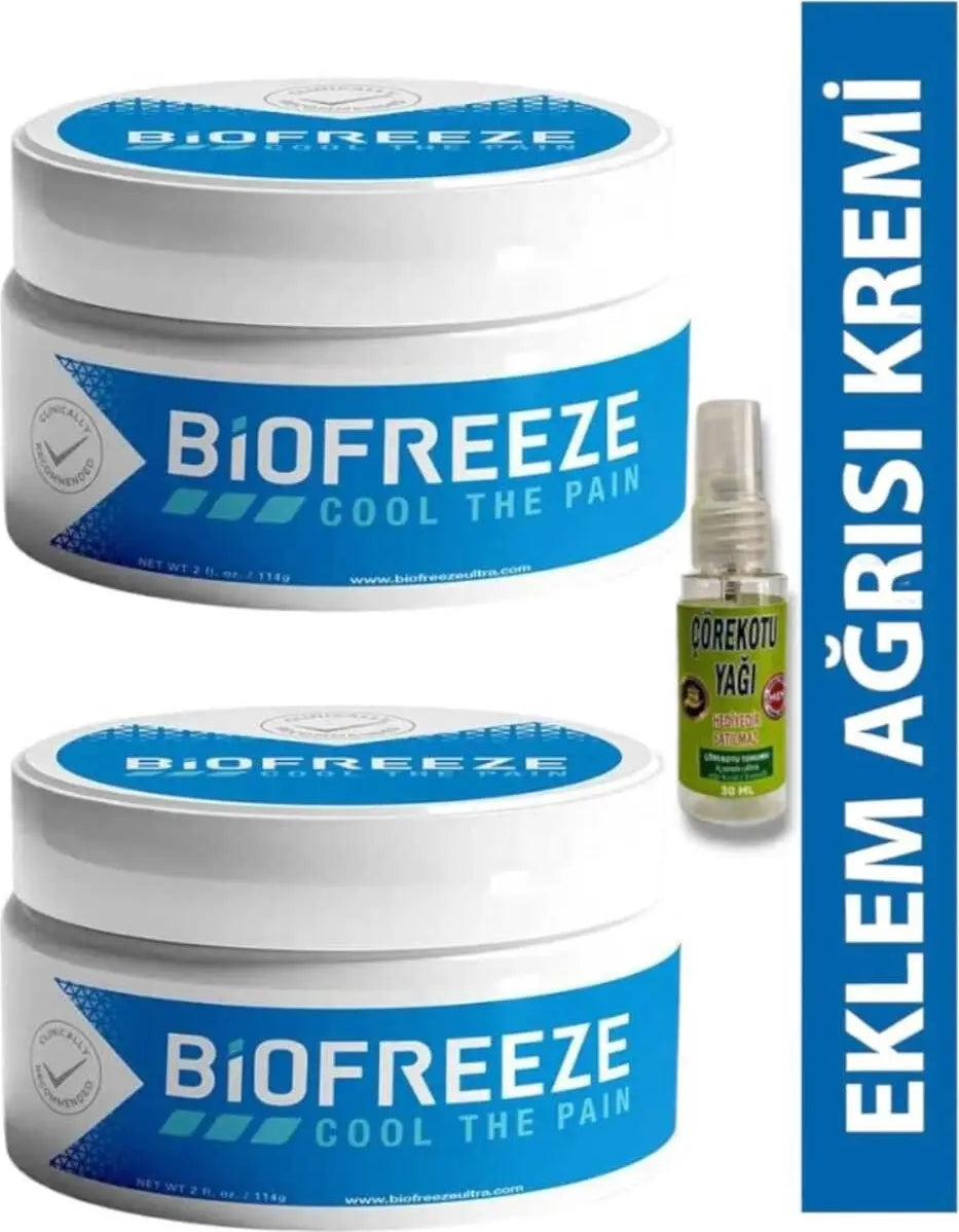 Süper Biofreeze 150 ml Masaj Kremi x 2 Adet + Çörek Otu Yağı 30 ml Hediye