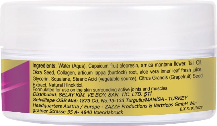 Percutane Vücut Ağrı Yönetimi Için Hızlı ve Etkili Masaj Bakım Kremi 50 ml x 3 Adet