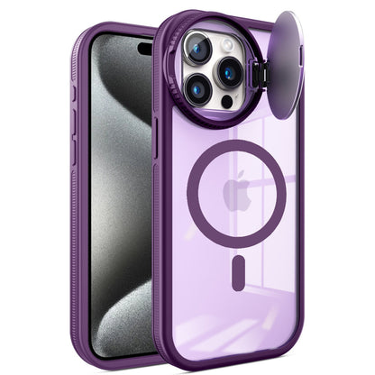 iPhone 15 Pro Max Kılıf Teleskop Lens Magsafe Silikon Kapak - Derin Mor