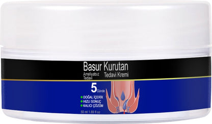 Basurkurutan Masaj Kremi 2şerli Set E Vitaminli Aslanpençesi Kestane Hellebore Çiçek Esktarları (50 Ml) Tüp&kavanoz + Çörekotu Yağı