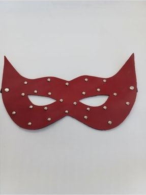 Fantezi Deri Kırmızı Renk Maske