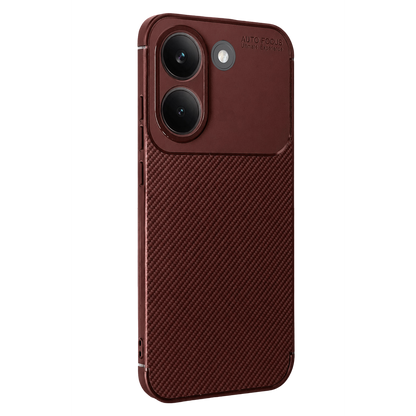 Poco X8 Pro Auto Focus Karbon Kapak - Bordo