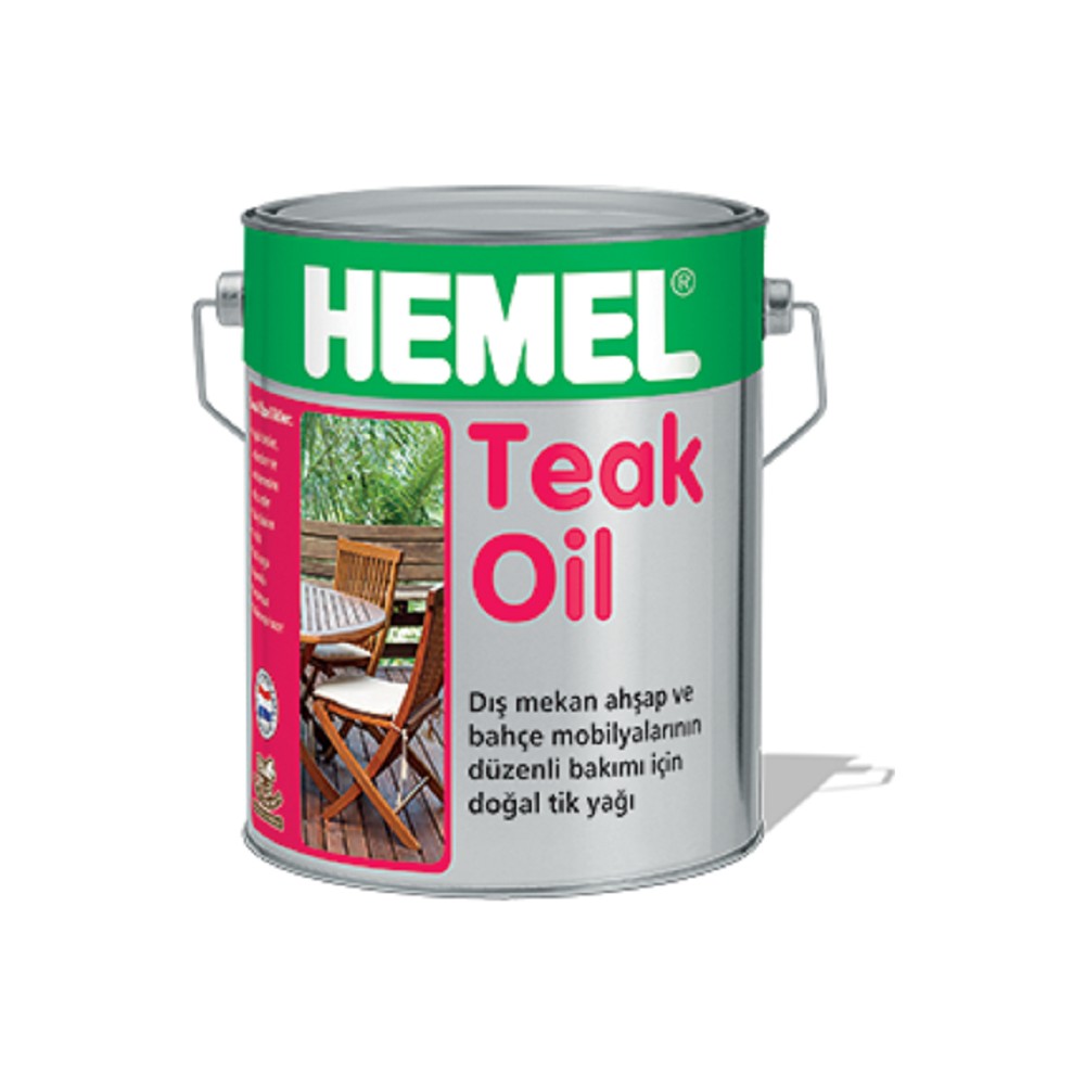 Hemel Teak Oıl 2,5 Lt Dış Mekan Ahşap ve Bahçe Mobilyaları İçin Doğal
