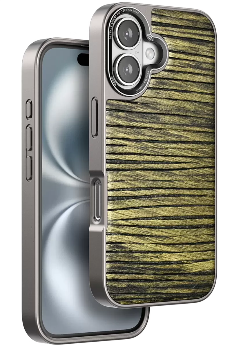 iPhone 16 Wave Kapak - Koyu Kahve
