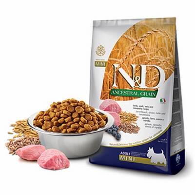 Ancestral Grain Kuzulu Yaban Mersinli Küçük Irk Düşük Tahıllı Yetişkin Köpek Maması 2,5 Kg
