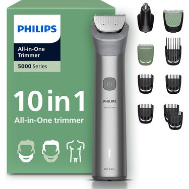 Philips 5000 Serisi 10in1, Erkek Bakım Seti, Yüz/Saç/Vücut Tıraş Makinesi, Islak /Kuru Kullanım