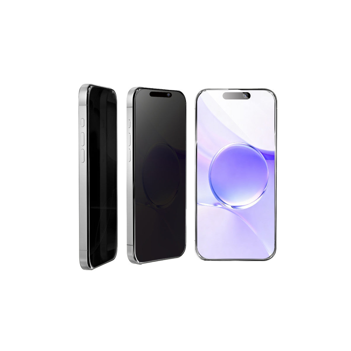 iPhone 14 Pro Max Bilvis 5in1 5D Magic Hayalet Cam Ekran Koruyucu - Siyah
