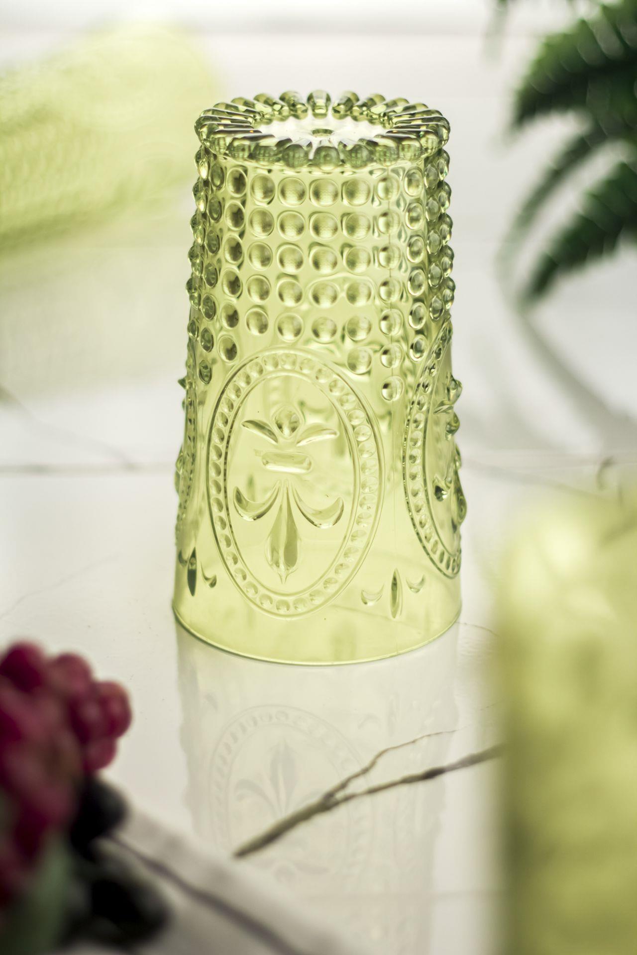 Akrilik Yeşil Tekli Uzun Bardak & Su Meşrubat Bardağı 750 ml (Büyük Boy & Cam Değildir)