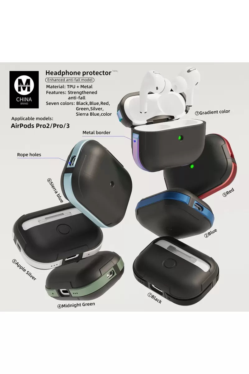 Airpods 3 (3.nesil) MO-A8 Armor Kılıf - Siyah